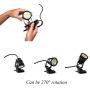 Youngine 1pcs LED Clip on Light Water Resistant Outdoor Blackboard Signboard Lighting Adjustable Desk Stand Arm Lamp with Power Plug