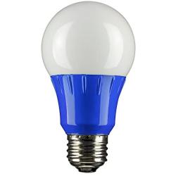 Sunlite A19/3W/B/LED LED A19 Colored Light Bulb, 3 Watts (25w Equivalent), E26 Medium Base, Non-Dimmable, UL Listed, 1 Pack, Blue