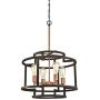 Westinghouse Lighting 6328100 Weston Four-Light Indoor Chandelier, Oil Rubbed Bronze and Washed Copper Finish