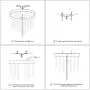 3 Lights Mini Crystal Flushmount Chandelier Fixture, Crystal Ceiling Lamp, H10.4'' X W9.8'', Elegant Modern Flush Mount Ceiling Light for Bedroom, Hallway, Bar, Living Room, Dining Room, Chrome(G9 Base)