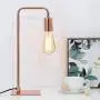 Rose Gold Table Lamp - Edison Bedside Lamps for Reading, Nightstand, Dressers - Small Metal Desk Lamp for Dorm Room, Bedroom Rose Gold Table Lamp - Edison Bedside Lamps for Reading, Nightstand, Dressers - Small Metal Desk Lamp for Dorm Room, Bedroom