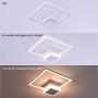 Helych Modern Ceiling Light LED Square Ceiling Lights Flush Mount Ceiling Lamp 27W Warm White 3000K Ceiling Lighting for Kitchen Bedroom Hallway Entry Dining Room White