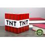 Minecraft TNT Block 6 Inch USB LED Night Light Cube - Decorative, Fun, Safe & Awesome Bedside Mood Lamp Toy for Baby, Kids, Teens & Adults - Best for Homes Bedroom, Living Room Or Even Office