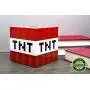 Minecraft TNT Block 6 Inch USB LED Night Light Cube - Decorative, Fun, Safe & Awesome Bedside Mood Lamp Toy for Baby, Kids, Teens & Adults - Best for Homes Bedroom, Living Room Or Even Office