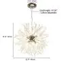 GOODYI Firework Chandeliers, Silver Crystal Sputnik Light Fixture with 8-Light Hanging Light Fixtures Modern Chandelier Ceiling Lights for Living Room Dining Room Restaurant Bedroom