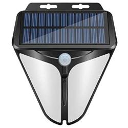 Solar Lights Outdoor with Motion Sensor Wall Light Flood Light Security Lights IP65 Waterproof Solar Power for Front Door Garden Patio Yard Garage Deck Steps entryways (White)