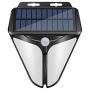Solar Lights Outdoor with Motion Sensor Wall Light Flood Light Security Lights IP65 Waterproof Solar Power for Front Door Garden Patio Yard Garage Deck Steps entryways (White)