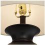 Traditional Table Lamps Set of 2 Dark Bronze Urn Ivory Tapered Drum Shade for Living Room Family Bedroom Nightstand - Regency Hill
