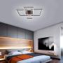 Jaycomey Modern Ceiling Light,112W LED Chandelier Flush Mount Ceiling Light,2+2 Squares Acrylic Ceiling Lamp Fixture for Living Room Dining Room Bedroom,Cool White 6000K