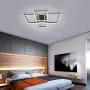 Jaycomey Modern Ceiling Light,112W LED Chandelier Flush Mount Ceiling Light,2+2 Squares Acrylic Ceiling Lamp Fixture for Living Room Dining Room Bedroom,Cool White 6000K