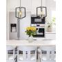 Zeyu Kitchen Pendant Light, 1-Light Industrial Hanging Light Fixture for Dining Room, Black and Satin Nickel Finish, ZJF14 M1L SN+BK