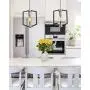 Zeyu Kitchen Pendant Light, 1-Light Industrial Hanging Light Fixture for Dining Room, Black and Satin Nickel Finish, ZJF14 M1L SN+BK