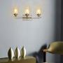 SIVILYNUS 3 Lights Bathroom Light Fixtures Brushed Nickel Vanity Lights for Bathroom Sconces Wall Lighting with Clear Glass Shade for Hallway Kitchen Bedroom Living Room