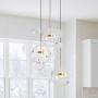 EDISLIVE Soap Bubble Chandeliers with 3 Glass Pendant Light 14 Glass Globe Pendant Ceiling Light for Kitchen Island Lights Fixture