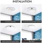 Boxlood Smart Flush Mount Ceiling Light Compatible with Alexa Echo Google Home, Bluetooth, 2.4Ghz WiFi,24W 2400LM Sync to Music, Color Changing, Dimmable Ambient Light for Bedroom Living Room, 16inch