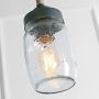 LOG BARN Mason Jar Lights, Farmhouse Mini Chandelier for Kitchen Island in Metal Finish, Rustic Pendant for Foyer, Hallway, Dining Rooms