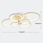 LightInTheBox Modern Ceiling Lamp Dimmable LED Lighting Fixture Flush Mount Light Simplicity Acrylic for Dining Room Kitchen Bedroom (1pc)