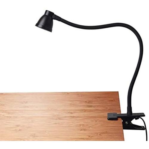 CeSunlight Clamp Desk Lamp, Clip on Reading Light, 3000-6500K Adjustable Color Temperature, 6 Illumination Modes, 10 Led Beads, AC Adapter and USB Cord Included (Black)