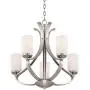 Kadence Brushed Nickel Chandelier 23 1/4'' Wide Modern Opal Frosted Glass 5-Light Fixture for Dining Room House Foyer Kitchen Island Entryway Bedroom Living Room - Possini Euro Design