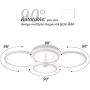 Modern Ceiling Light，ROYAL PEARL Dimmable Chandelier Led Flush Mount Ceiling Light for Living Room Bedroom 50W