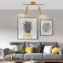 BOKT Flush Mount Ceiling Light 2 Heads Golden Track Lighting Fixture Modern Adjustable Ceiling Spotlight for Bedroom Living Room (2 Lights)
