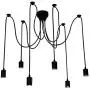 Luonita Ajustable DIY Ceiling Spider Lamp Chandelier E27， 6 Arms Classic Spider Pendent Lamps, Metal Hanging Lights, Drop-Light for Bedroom Dining Kitchen Island Living Room Ship from CA.，NJ.
