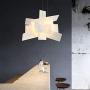 RUNNUP Modern Acrylic Pieces Stacked Irregular Pendant Light Fixture Creative LED Hanging Ceiling Lamp for Living Room Office Hotel Hallway Foyer Entry Way Romantic Deco,White
