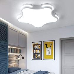 RUNNUP Creative Modern Ceiling Lighting Fixtures LED Flush Mount Ceiling Light Star Shade Cute Decoration Lights for Childrens Bedroom, Boys and Girls Room 19.5inch Cool Light B