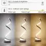 LENIVER LED Table Lamp Set of 2, Modern Minimalist Dimmable Spiral Table Lamp, 12W 3 Color Bedside Lamp Desk Light for Bedroom, Living Room, Office, Nightstand, Bookshelf (White) LENIVER LED Table Lamp Set of 2, Modern Minimalist Dimmable Spiral Table Lamp, 12W 3 Color Bedside Lamp Desk Light for Bedroom, Living Room, Office, Nightstand, Bookshelf (White)