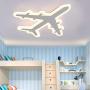 LITFAD Airplane Shape Dimmable LED Ceiling Light Fixture 17.32 Inch Wide Pendant Lamp Ultra-Thin Ceiling Lamp in White for Boys Bedroom,Kids Room,Children Bedroom