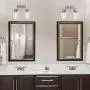 Banato Lighting 2-Light Modern Vanity Lights Sconces Bathroom Lighting Fixtures Wall Lamp Brushed Nickel Indoor Wall Light Fixture with Clear Glass Shade for Porch Stairway Kitchen Bar