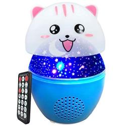 Star Projector, COSOOS Night Light Projector for Kids, 16 Color Modes Disco Ball with Bluetooth Speaker, Star Light for Nursery Baby Bedroom, Rechargeable Silicone Nightlight, Bedside Lamp with Remote