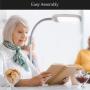 Brightech Litespan LED 2nd Edition Reading Floor Lamp with Cool, Soft & Warm White LEDs - Built-in Dimmer - Adjustable Design Pivots in Any Direction - Energy Saving 12 Watts - Alpine White