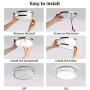 LE LED Flush Mount Ceiling Lights, 10 inch Brushed Nickel Ceiling Light Fixture Dimmable, 1200lm 16W (120W Equivalent) Ceiling Lamp for Kitchen, Bedroom, Laundry, Living Room Hallway, 4000K White