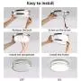 LE LED Flush Mount Ceiling Lights, 10 inch Brushed Nickel Ceiling Light Fixture Dimmable, 1200lm 16W (120W Equivalent) Ceiling Lamp for Kitchen, Bedroom, Laundry, Living Room Hallway, 4000K White