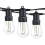 Banord 51FT Outdoor Shatterproof LED String Lights, Waterproof 17 Hanging Sockets with 18 x Dimmable LED Bulb Garden Light String, Waterproof Vintage Patio Lights for Wedding Party