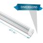 SHOPLED 4FT LED Shop Light for Garage, 36W, 4680LM, 6000K, Cool White, V Shape, No Ballast, T8 Integrated Fixture for Ceiling, Under Cabinet, Basement, Cooler Lighting, Plug and Play 4 Pack