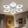 Modern Ceiling Light Acrylic Chandelier LED Ceiling Lamp Flower Shape for Living Room Dining Room Bedroom 85-265V (72W - White)