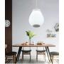 Pendant Light LED Mini Chandelier 30W White Music Ceiling Light with Bluetooth Speaker, Smart APP and Remote Control, Modern Design and Length Adjustable, Perfect for Kitchen Dining Room Restaurant. …