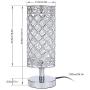 Tomshine Crystal Table Lamps Silver Bedside Nightstand Lamp Desk Lamp for Living Room Bedroom Decorative Dining Room Kitchen Table Lamps