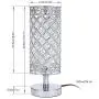 Tomshine Crystal Table Lamps Silver Bedside Nightstand Lamp Desk Lamp for Living Room Bedroom Decorative Dining Room Kitchen Table Lamps
