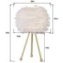 Maxax Tripod Table lamp Set of 2 Feather Beside Table Lamps, Nightstand Lamp with Gold Finish for Bedrooms/Living Room/Dining Room/Kitchen