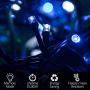 Marchpower Christmas String Light- 300 LED 131 feet 8 Modes Battery Operated Fairy Lights, Waterproof Indoor/Outdoor Decorative Lights for Xmas Tree Wedding Party Festival, Blue