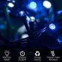 Marchpower Christmas String Light- 300 LED 131 feet 8 Modes Battery Operated Fairy Lights, Waterproof Indoor/Outdoor Decorative Lights for Xmas Tree Wedding Party Festival, Blue