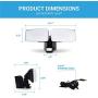 PARMIDA LED Battery Powered Security Light, Motion Sensing, USB Rechargeable, High Power 1000LM, Dusk to Dawn Setting, Waterproof Outdoor Rated, Optional Type C Battery Backup, 5000K, Dual-Head, Black