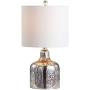 JONATHAN Y JYL1036B Gemma 19'' Glass Bell LED Lamp Coastal,for Bedroom, Living Room, Office, College Dorm, Coffee Table, Bookcase, Chrome