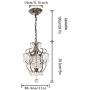 LuFun Modern Crystal Chandeliers,Crystal Pendant Light,Chandelier Lighting Fixtures,Ceiling Light for Living Room Bedroom Restaurant Hallway (1-Light, Bronze)