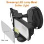 LEPOWER 1000LM Solar LED Security Lights Mtion Outdoor, 2 Adjustable Head Solar Motion Sensor Light, 5500K White Light, IP65 Waterproof Solar Flood Light for Garage, Yard, Patio(Black)