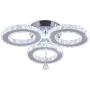 LED Crystal Pendant Ceiling Light 13x3.5 Inches 3 Rings Crystal Chandelier Flush Mount Lighting Fixture for Bedroom Hobby Living Room (Cool White)