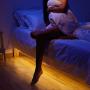 Vansky Motion Activated Bed Light, Flexible LED Strip Motion Sensor Night Light Bedside Lamp Illumination with Automatic Shut Off Timer (Warm Soft Glow)
